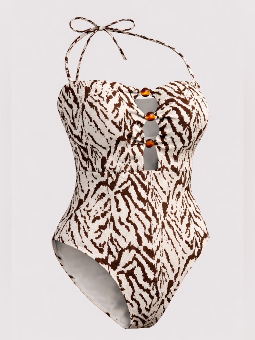 Rebecca Minkoff woman  size large  & White Zebra-Print One-Piece Swimsuit